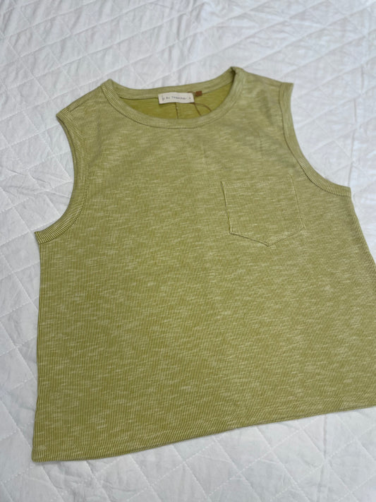 Ribbed Lime Tank