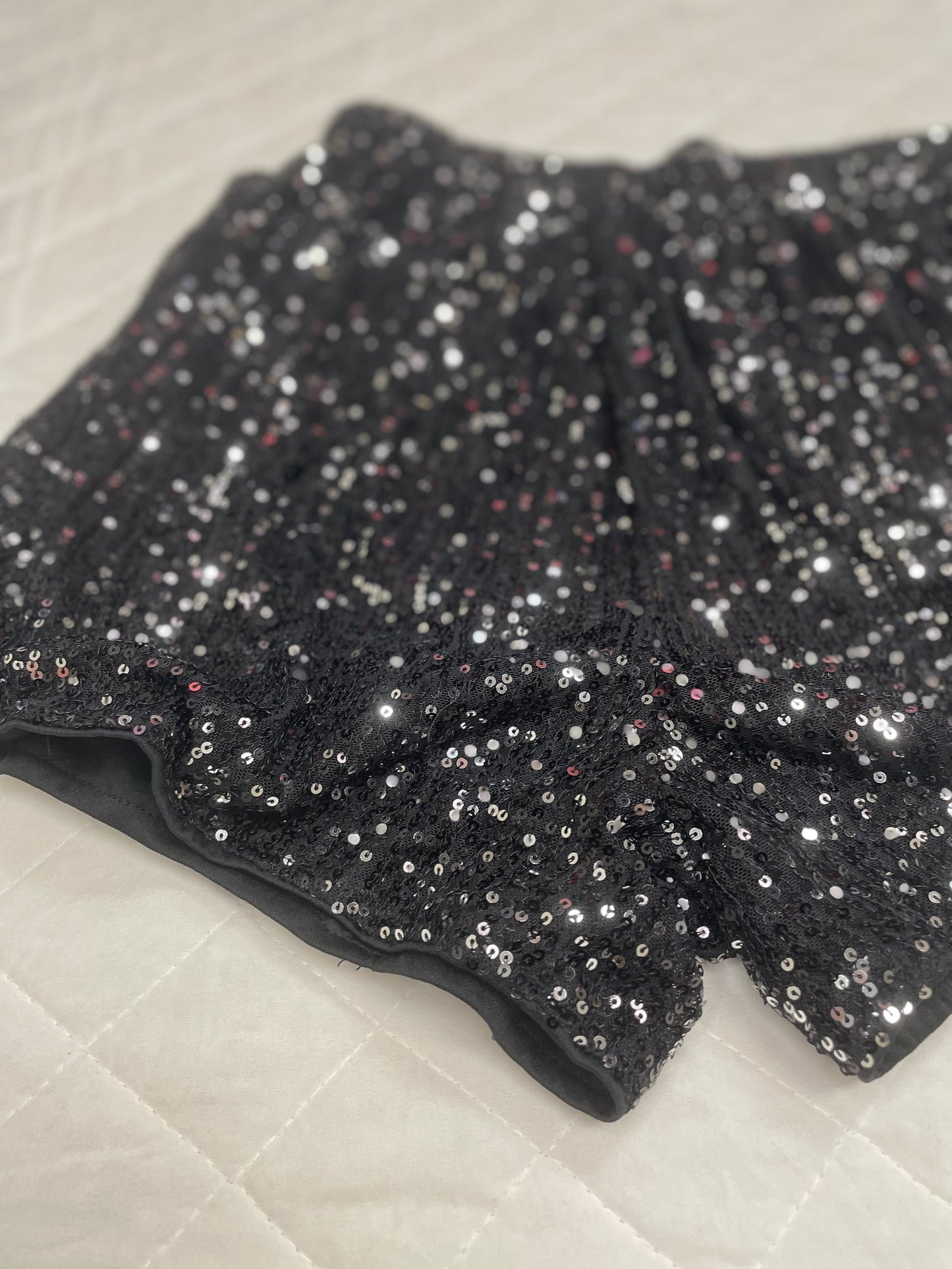 Black Sequin Shorts