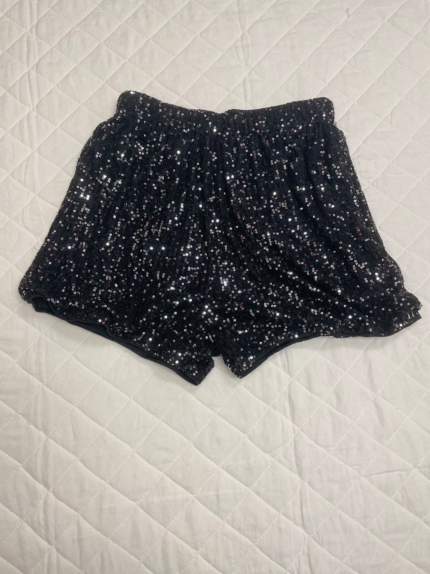 Black Sequin Shorts