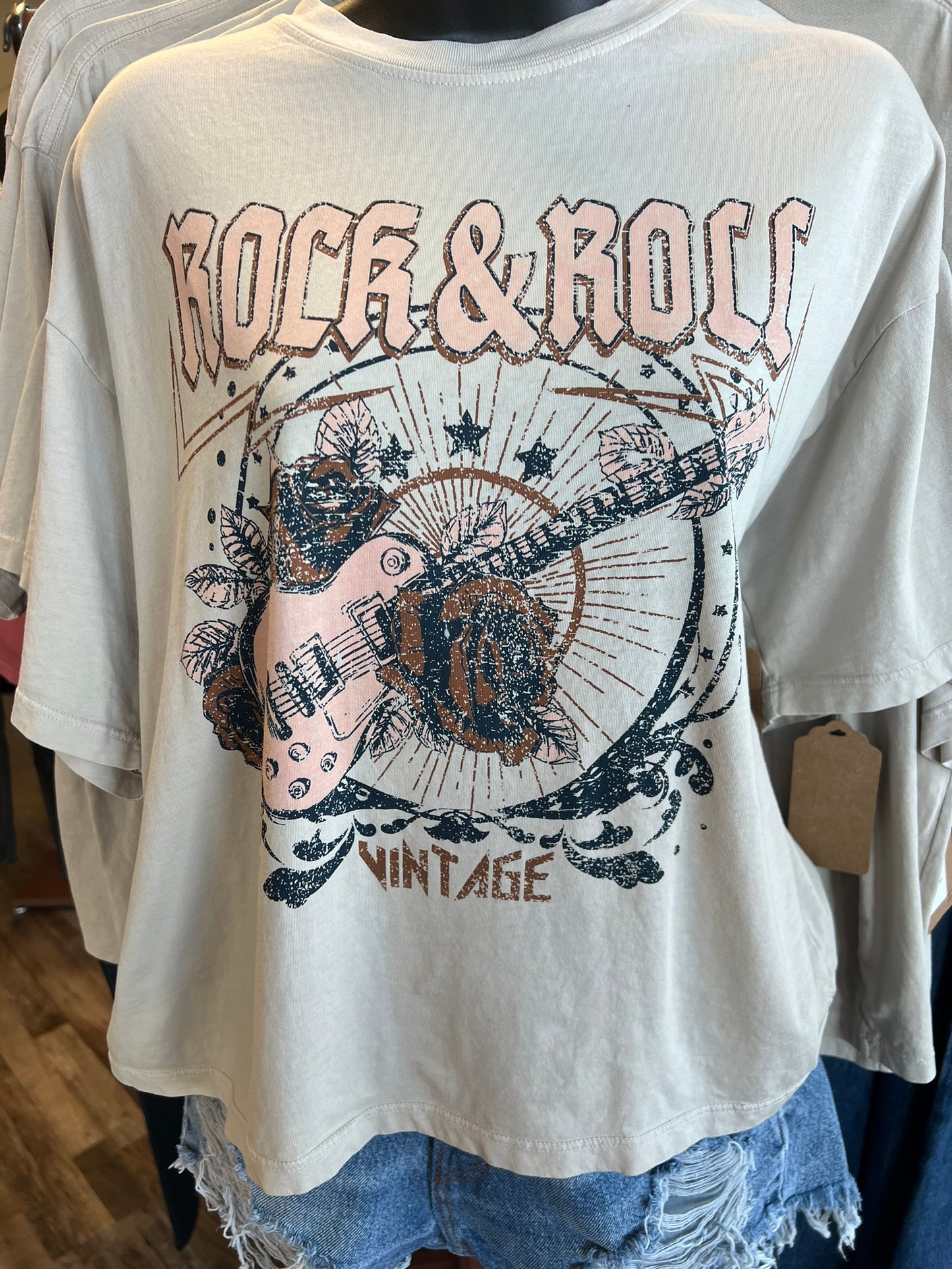 Rock and Roll Vintage Crop