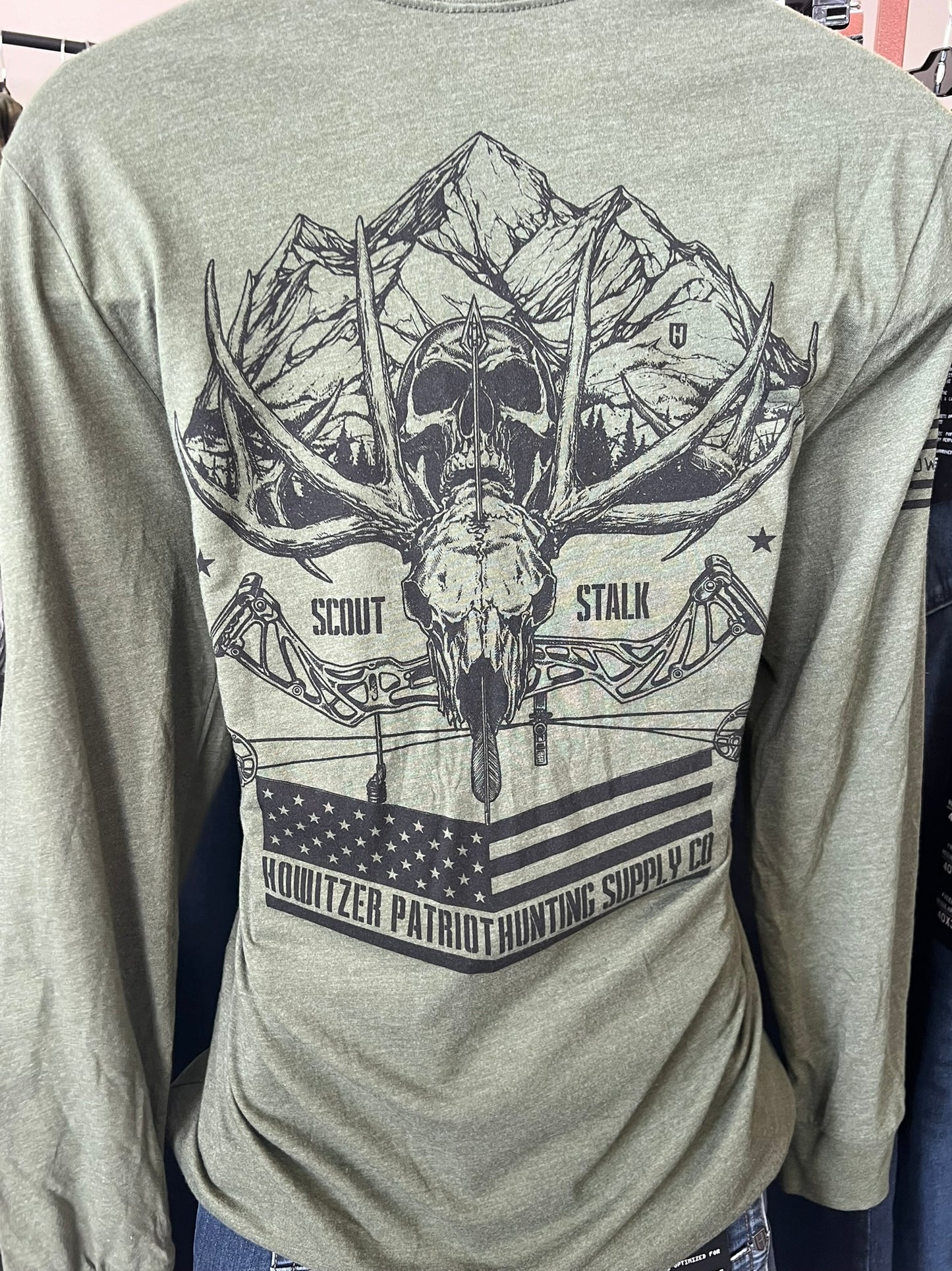 Green Howitzer long sleeve men's shirt