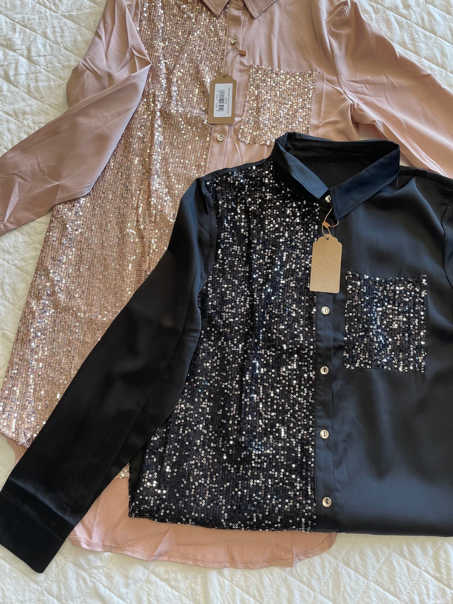 Sequin Shirt Dress