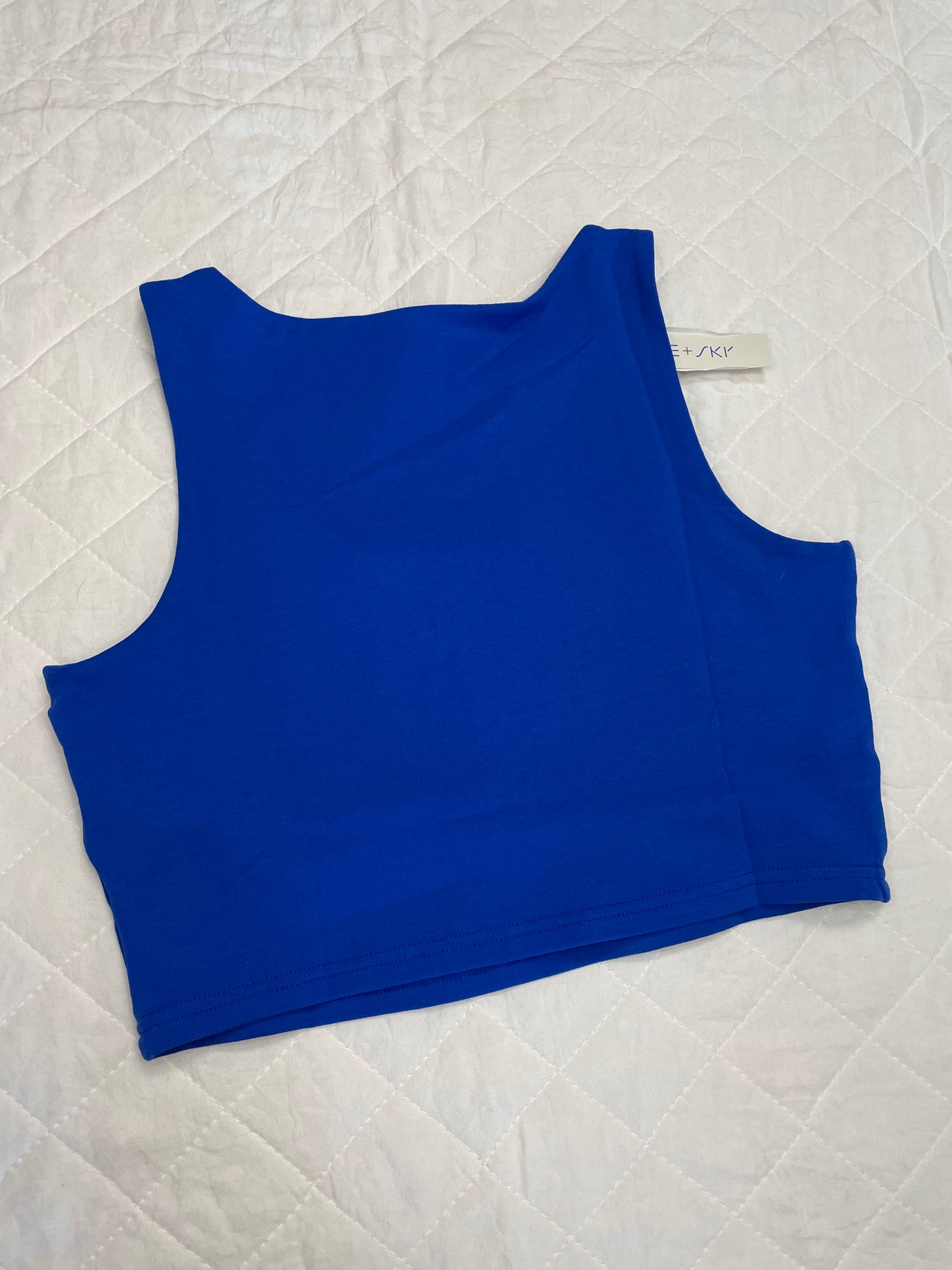 Sky Cropped Square Neck Tank