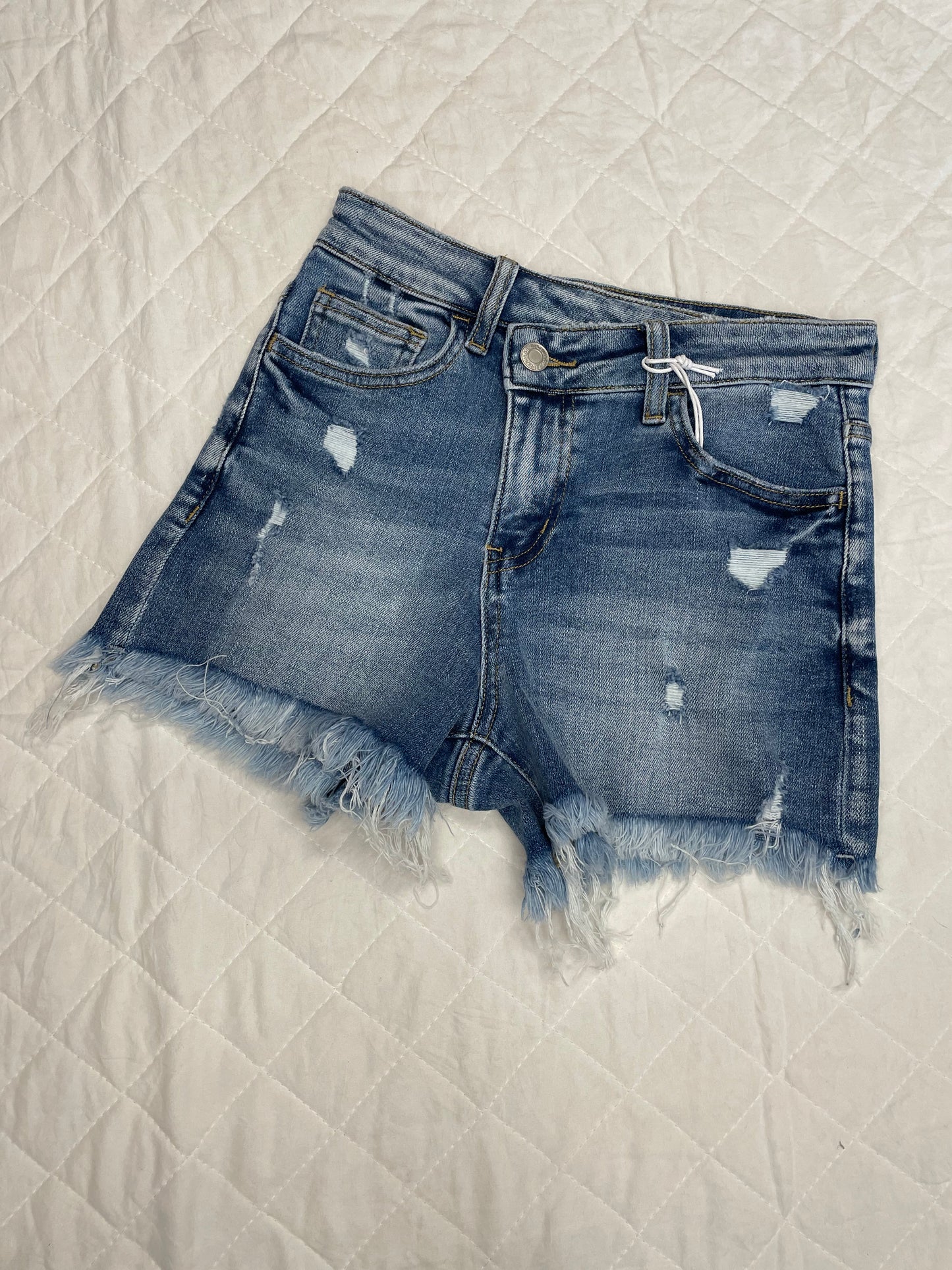 Vervet Criss Cross Denim Shorts