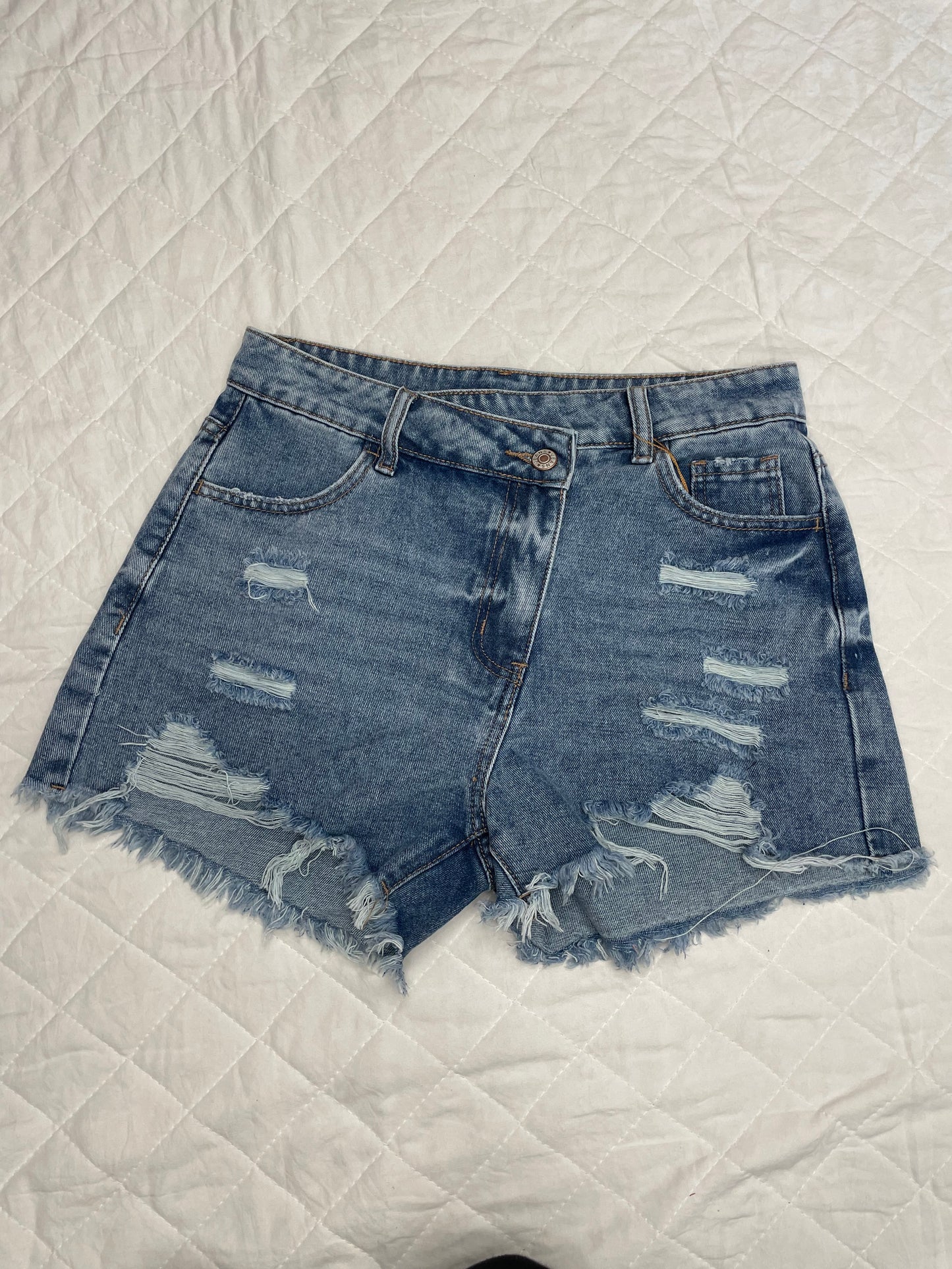 Vervet Criss Cross Denim Shorts