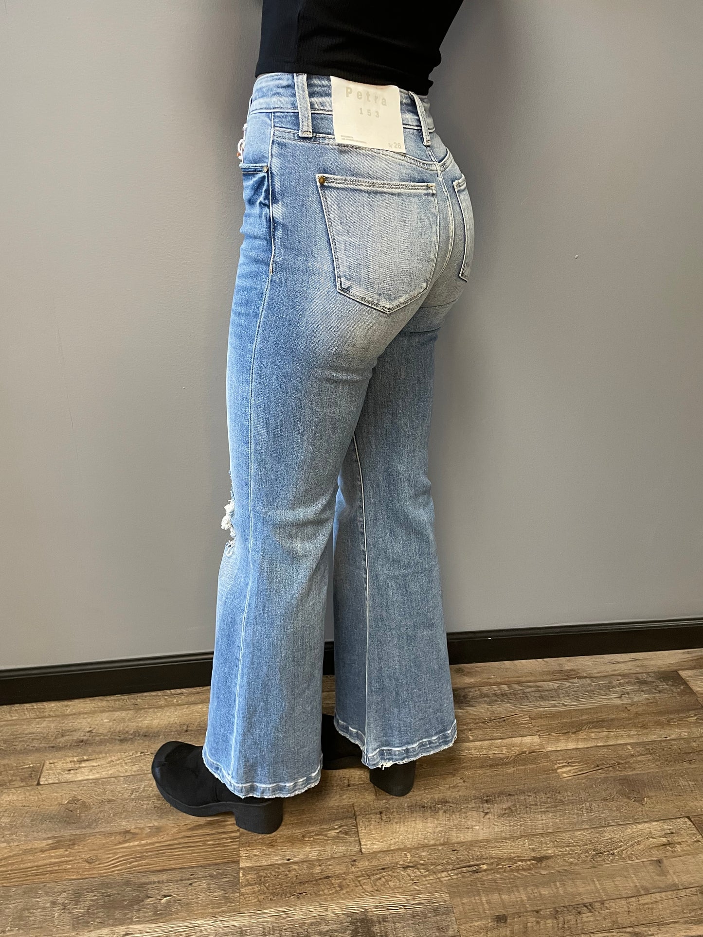 Petra Light Wash Flare Jeans