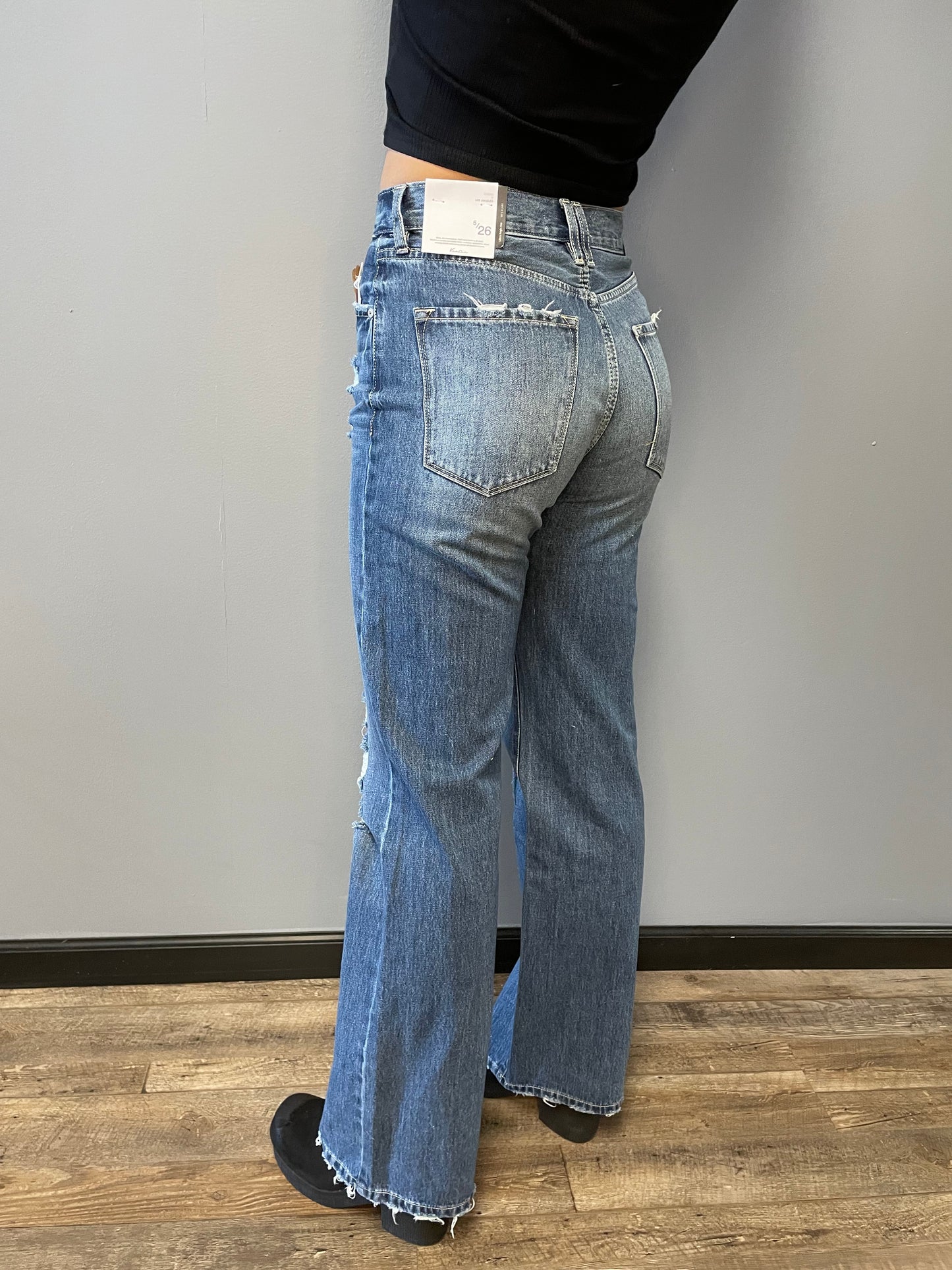 Kancan Lydia Medium Wash 90's Flare Jeans