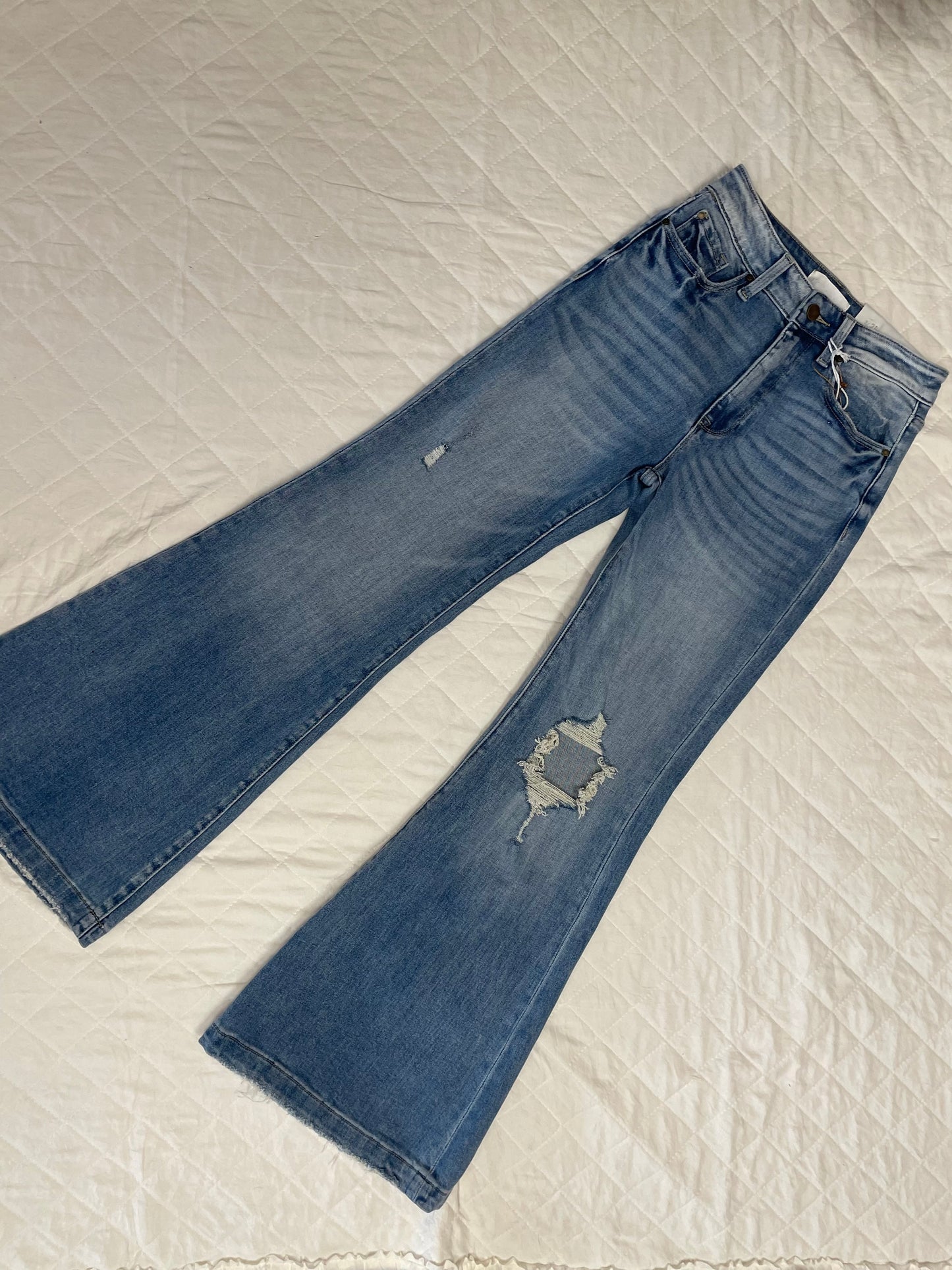 Petra Light Wash Flare Jeans