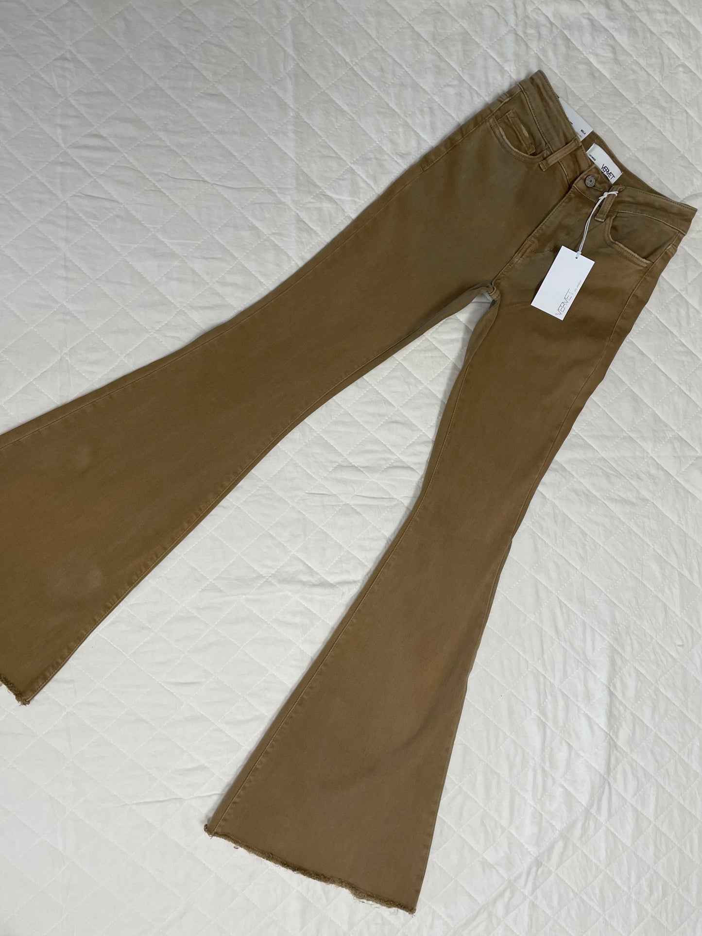 Vervet "Conquer" High Rise Tan Jeans