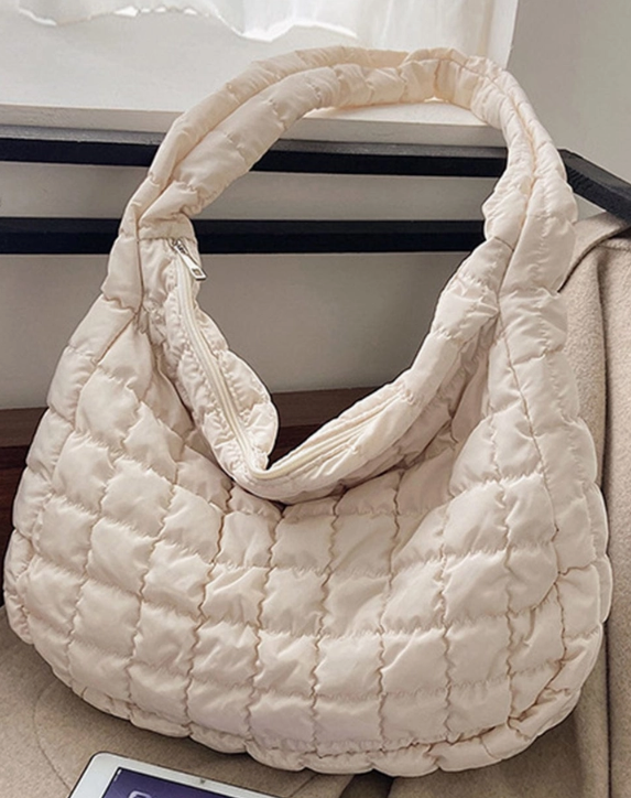 Flynn Quilted Handbag White