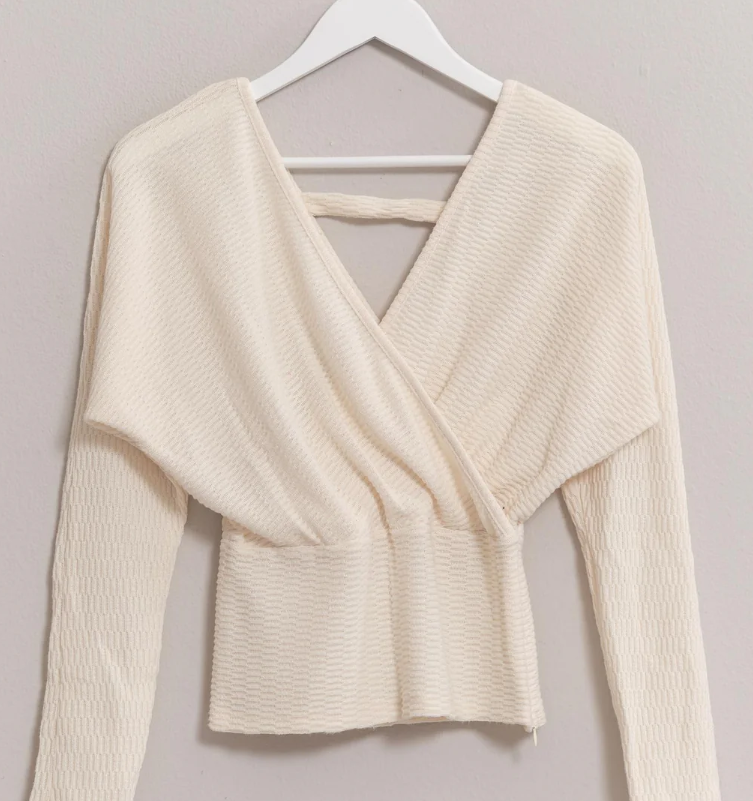 Surplice Knit Top