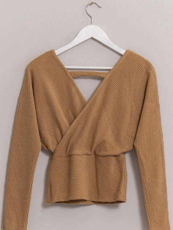 Surplice Knit Top