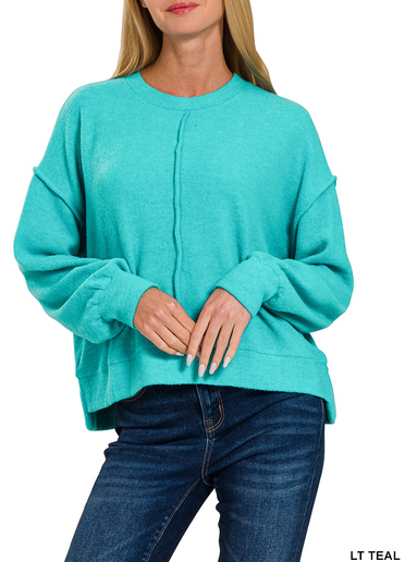 Hacci Hi-Low Hem Sweater