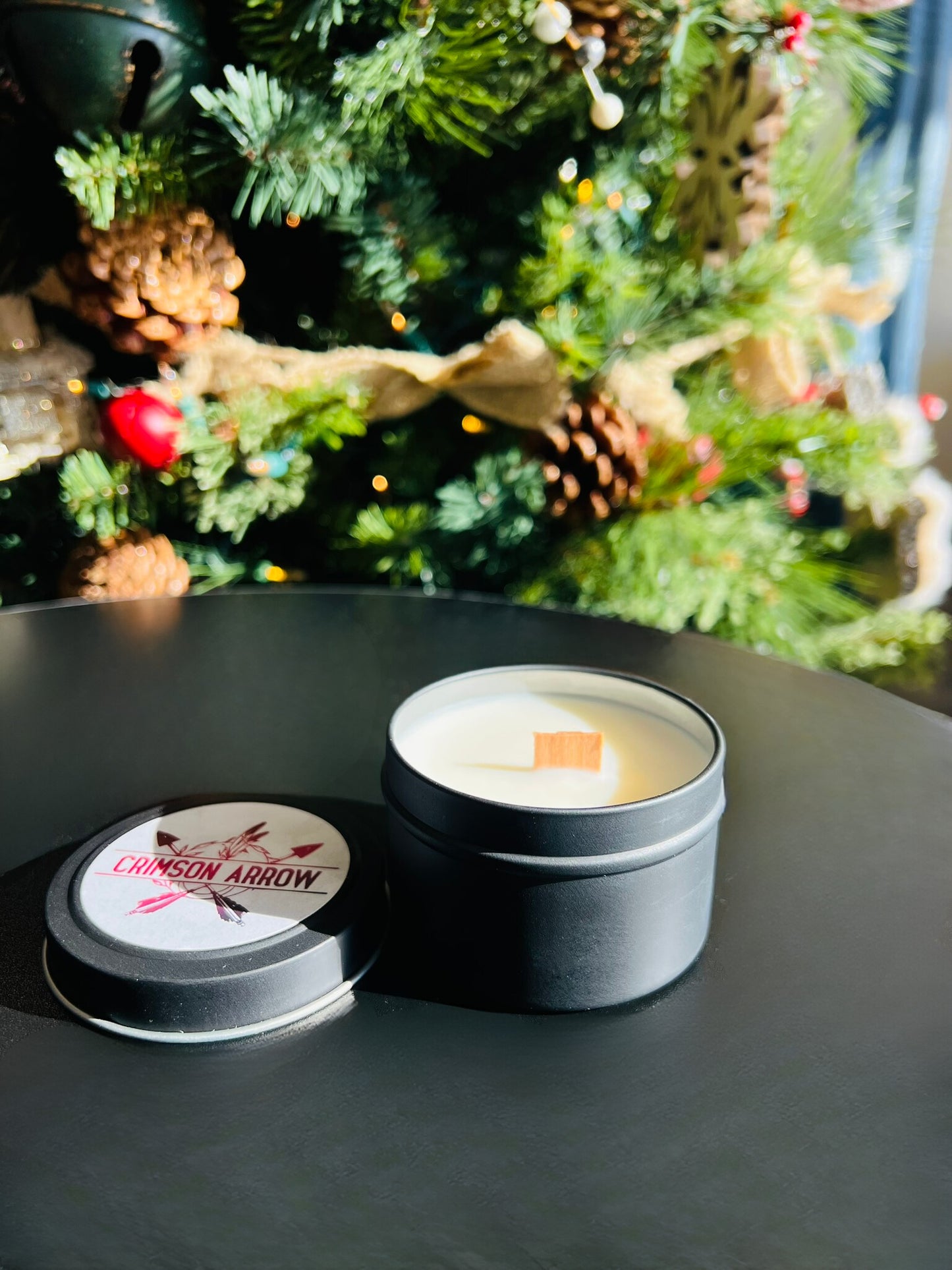 Crimson Holiday Candles